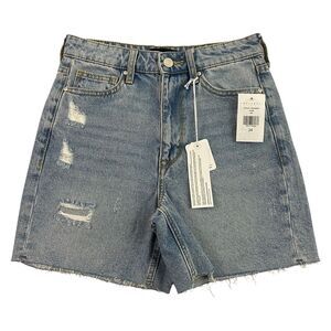 Sanctuary Shorts Womens Size 24 Blue Denim Jean Distressed Frayed Hem y2k